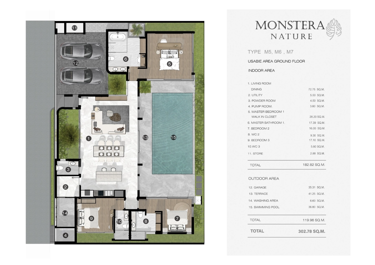monstera villa type a ii